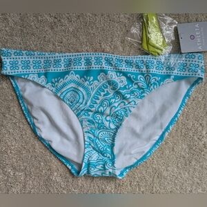 NWT Athleta Turquoise/White Swim Bottoms - Sz XL